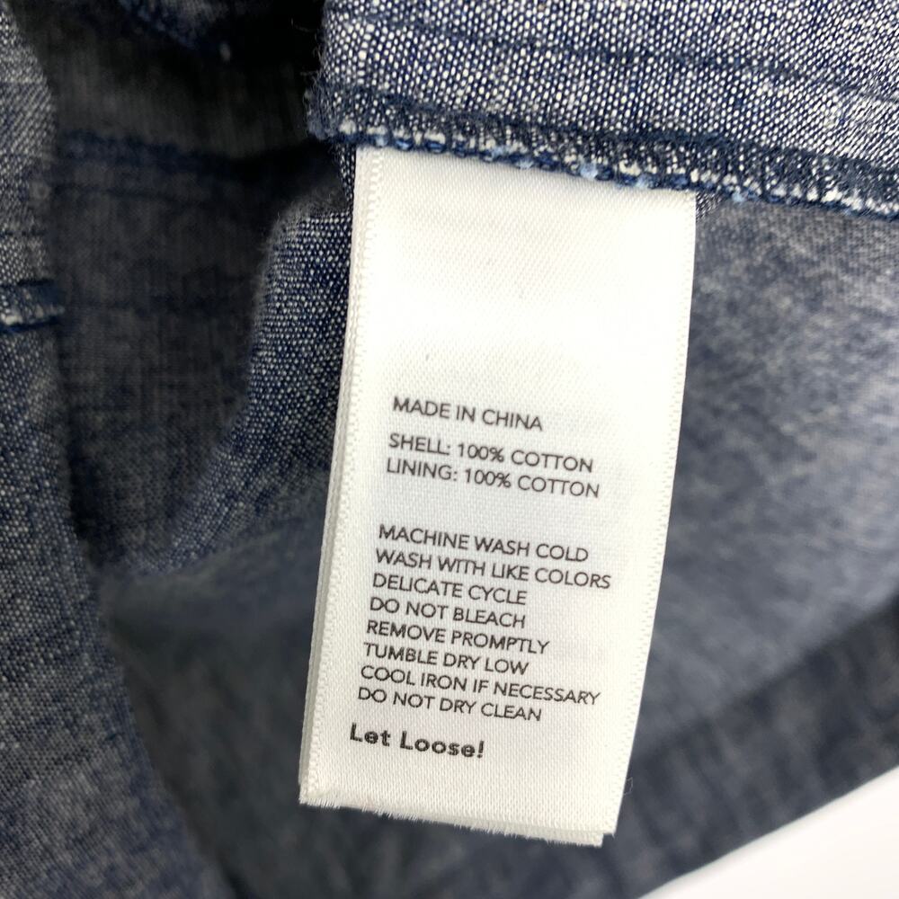 Kate Spade Saturday Chambray Mini Dress Womens Size 00 Embroidered Detail - Picture 6 of 6